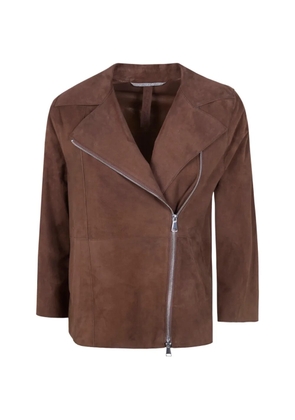 The Jackie Leathers zip leather jacket - Brown