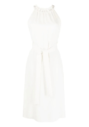 P.A.R.O.S.H. belted waist dress - White