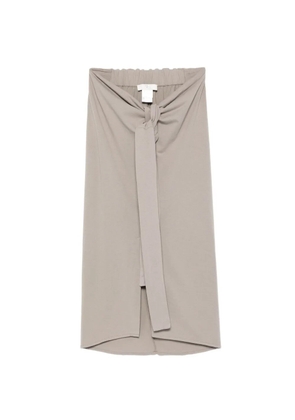Tela Rolling/Jrs knot slit midi skirt - Grey