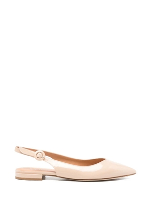Julie Dee pointed slingback flat pumps - Neutrals