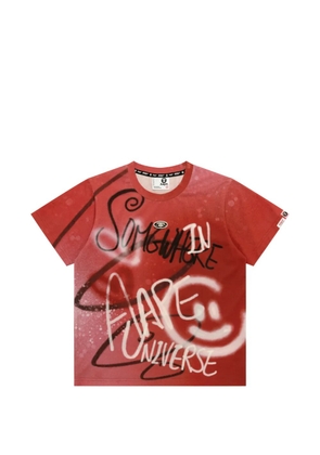AAPE BY *A BATHING APE® graffiti-print T-shirt - Red