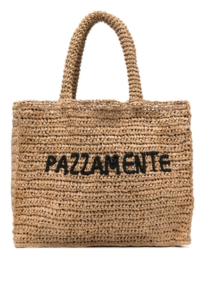 ASPESI straw tote bag - Neutrals