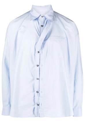 Y/Project asymmetric cotton-blend shirt - Blue