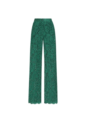 Dolce & Gabbana cordonetto lace trousers - Green