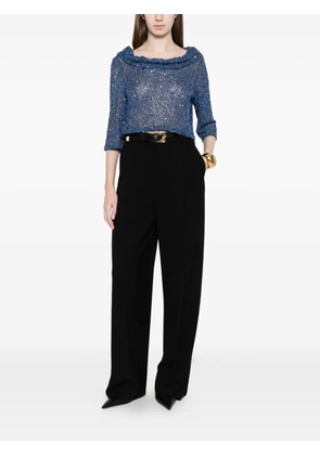 Fely Campo sequin embellished blouse - Blue