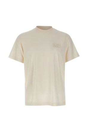 Ea7 Emporio Armani logo-print crew-neck T-shirt - Neutrals