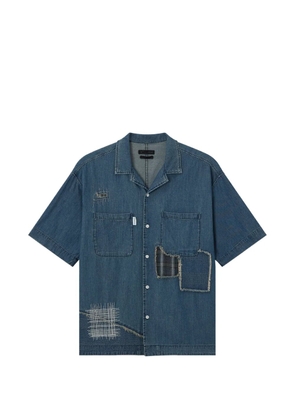 FIVE CM short-sleeved denim shirt - Blue