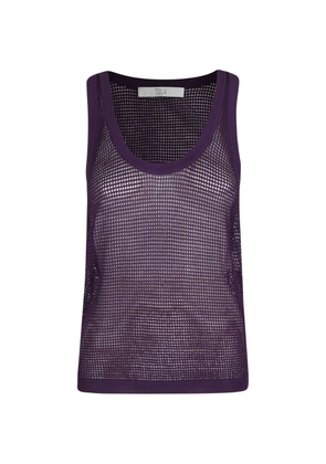Tela Comby sleveeless scoop-neck tank top - Purple