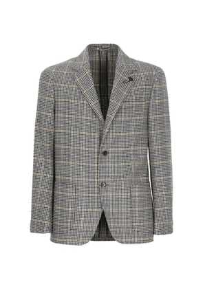Lardini houndstooth peak-lapel jacket - Neutrals