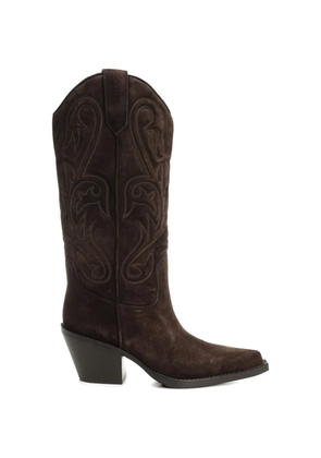 Paris Texas Dakota embroidery boots - Brown
