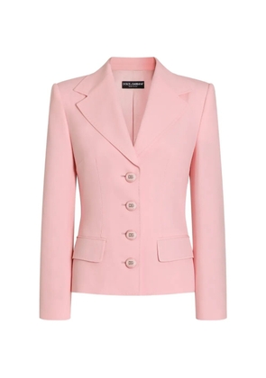 Dolce & Gabbana printed twill single-breasted jacket - Pink