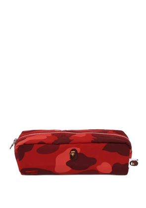 A BATHING APE® camouflage zip messenger bag - Red