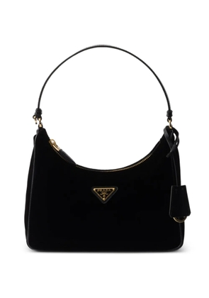 Prada mini Re-Edition 2005 velvet shoulder bag - Black