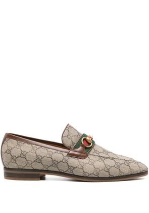 Gucci Horsebit GG-canvas loafers - Neutrals