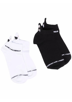 Karl Lagerfeld K/Ikonik embroidered socks pack - Black