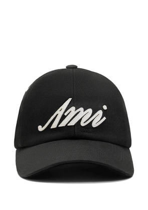 AMI Paris felt-patch buckle baseball cap - Black