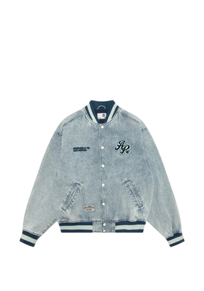 AAPE BY *A BATHING APE® embroidered bomber jacket - Blue