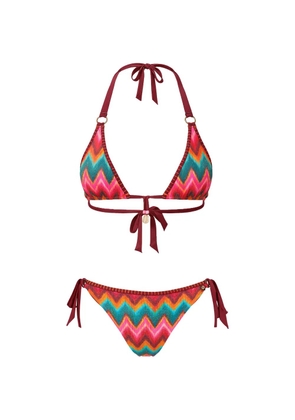 BANANA MOON Sima Nalika tie-side chevron bikini bottoms - Red