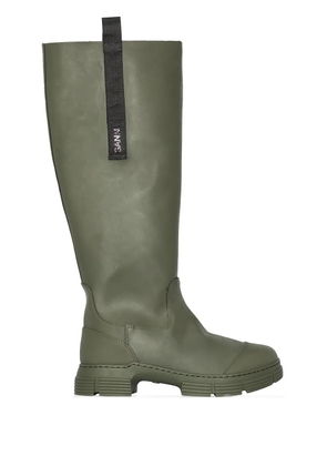 GANNI recycled rubber mid-calf boots - Green