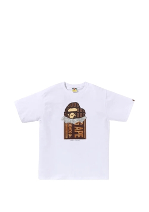 A BATHING APE® chocolate graphic T-shirt - White