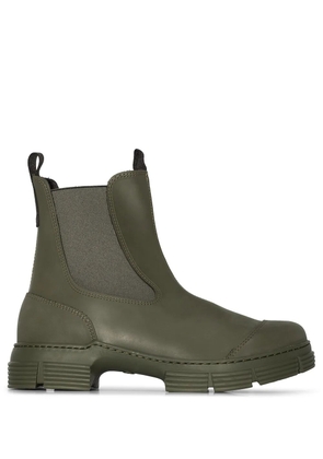 GANNI chunky sole Chelsea boots - Green