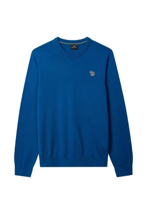 PS Paul Smith zebra-motif crew-neck jumper - Blue