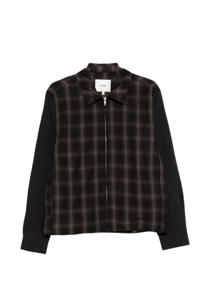 Arte Antwerp plaid-pattern zip-up jacket - Blue