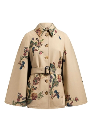 ETRO floral-print cape - Neutrals