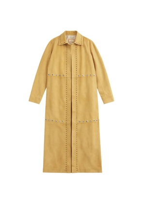 Zut Antar studded suede coat - Yellow