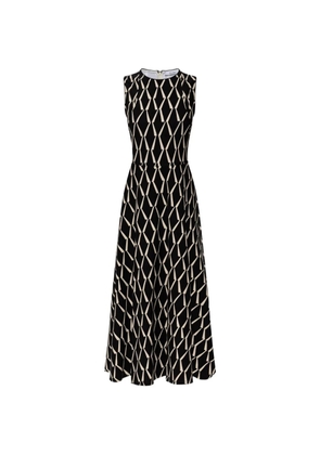 Max Mara patterned jersey midi dress - Black