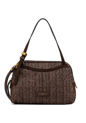GIANNI CHIARINI Alifa herringbone textured cross body bag - Brown