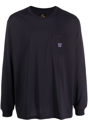 Needles logo-appliqué long-sleeve T-shirt - Purple