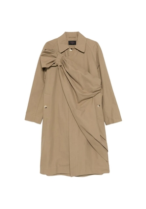 Simone Rocha bow-detail coat - Neutrals