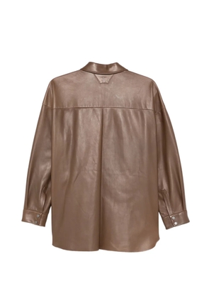 Salvatore Santoro buttonned leather jacket - Brown