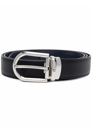 Montblanc buckled leather belt - Black