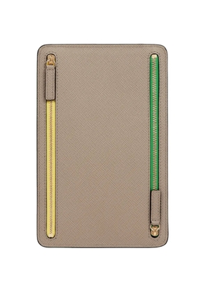 Smythson Panama multi-zip case - Neutrals