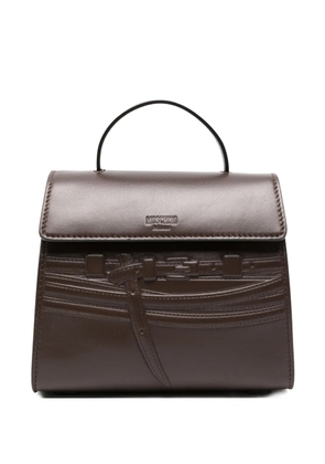 Moschino logo-debossed tote bag - Brown