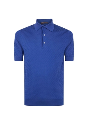 Filippo De Laurentiis textured polo shirt - Blue