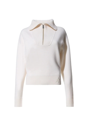 Perfect Moment half zip ribbed top - Neutrals
