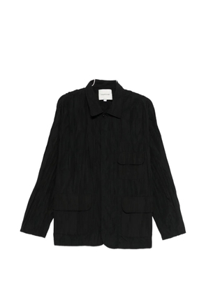 Gongdid Design textured pocketed shirt jacket - Black