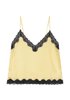 ROTATE BIRGER CHRISTENSEN x Love Stories lace V-neck top - Yellow