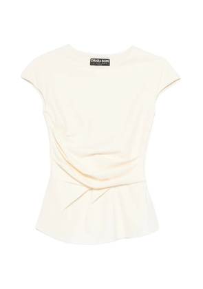 CHIARA BONI La Petite Robe gathered peplum top - Neutrals