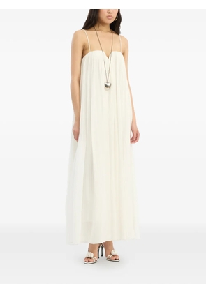 ROTATE BIRGER CHRISTENSEN pleated strap dress - White