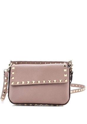 Valentino Garavani Pre-Owned Rockstud Top Handle Pouch Leather Mini crossbody bag - Neutrals