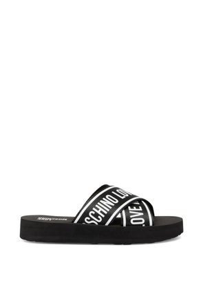 Love Moschino logo slide - Black