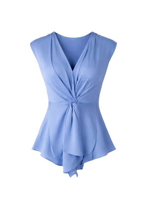 SILK95FIVE Ceres V-neck top - Blue