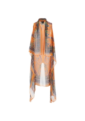 ETRO paisley poncho - Orange