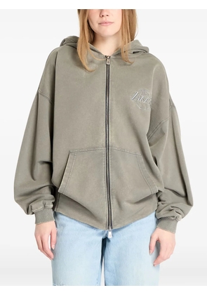 NEW ERA CAP Lakers logo washed zip-up hoodie - Grey