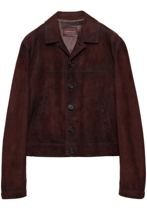 Prada suede shirt jacket - Red