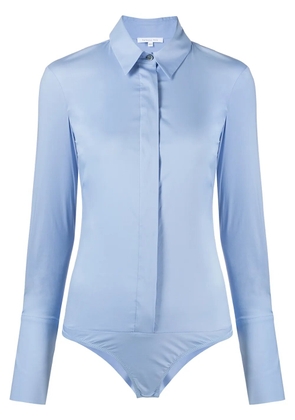 Patrizia Pepe fitted shirt bodysuit - Blue